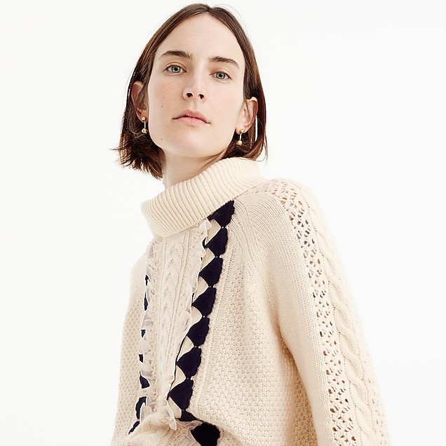 Embellished cable sweater | J.Crew US