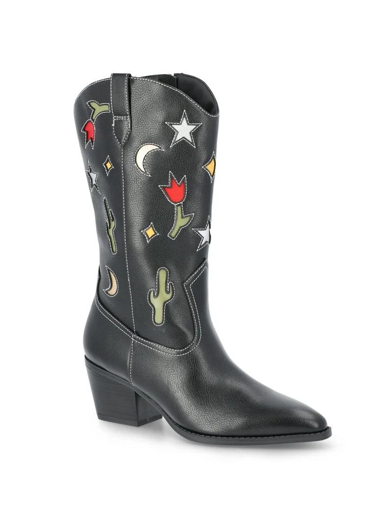 No Boundaries Novelty Western Boots, Women's | Walmart (US)