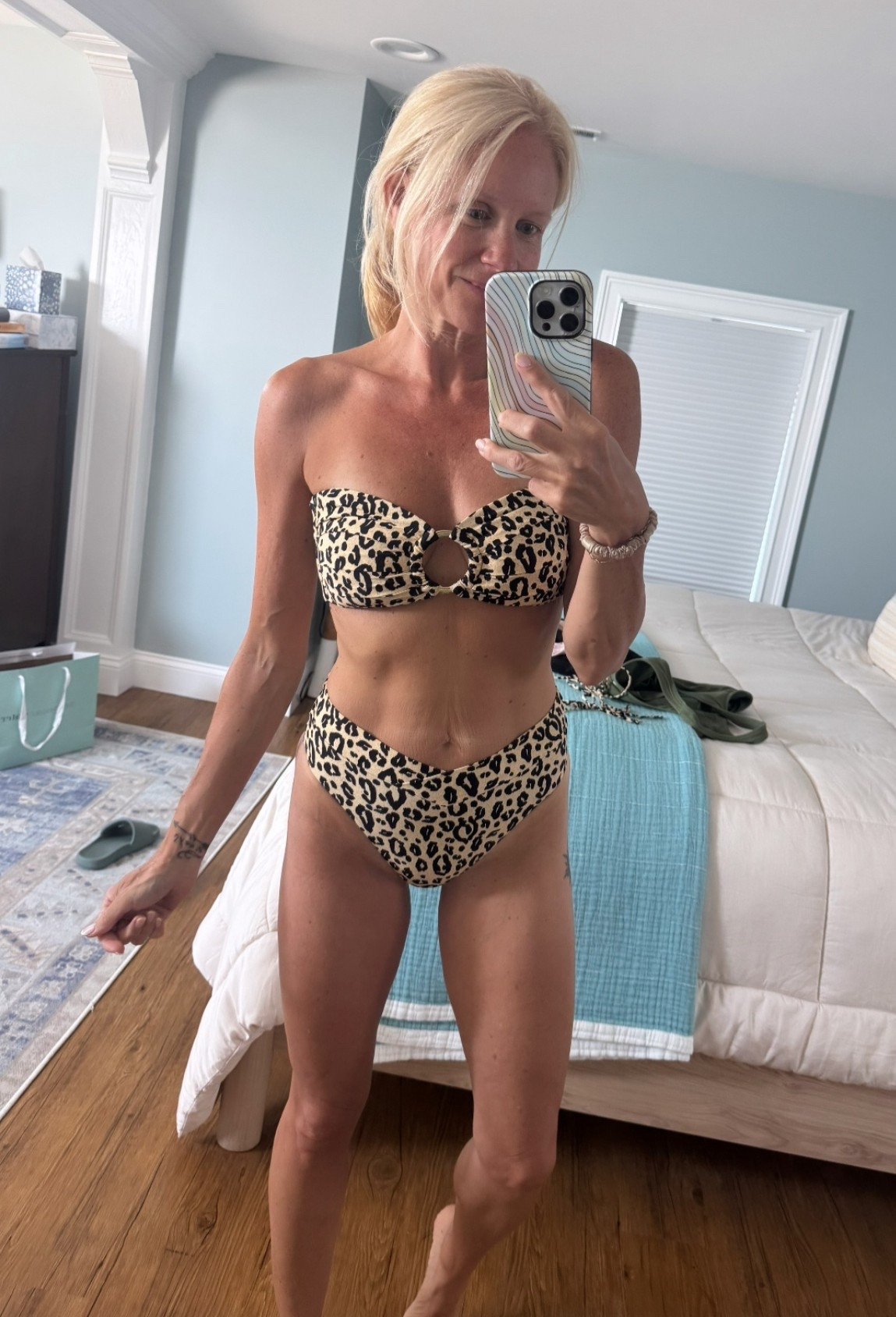 Leopard swim suit.
TTS 

#LTKSwim