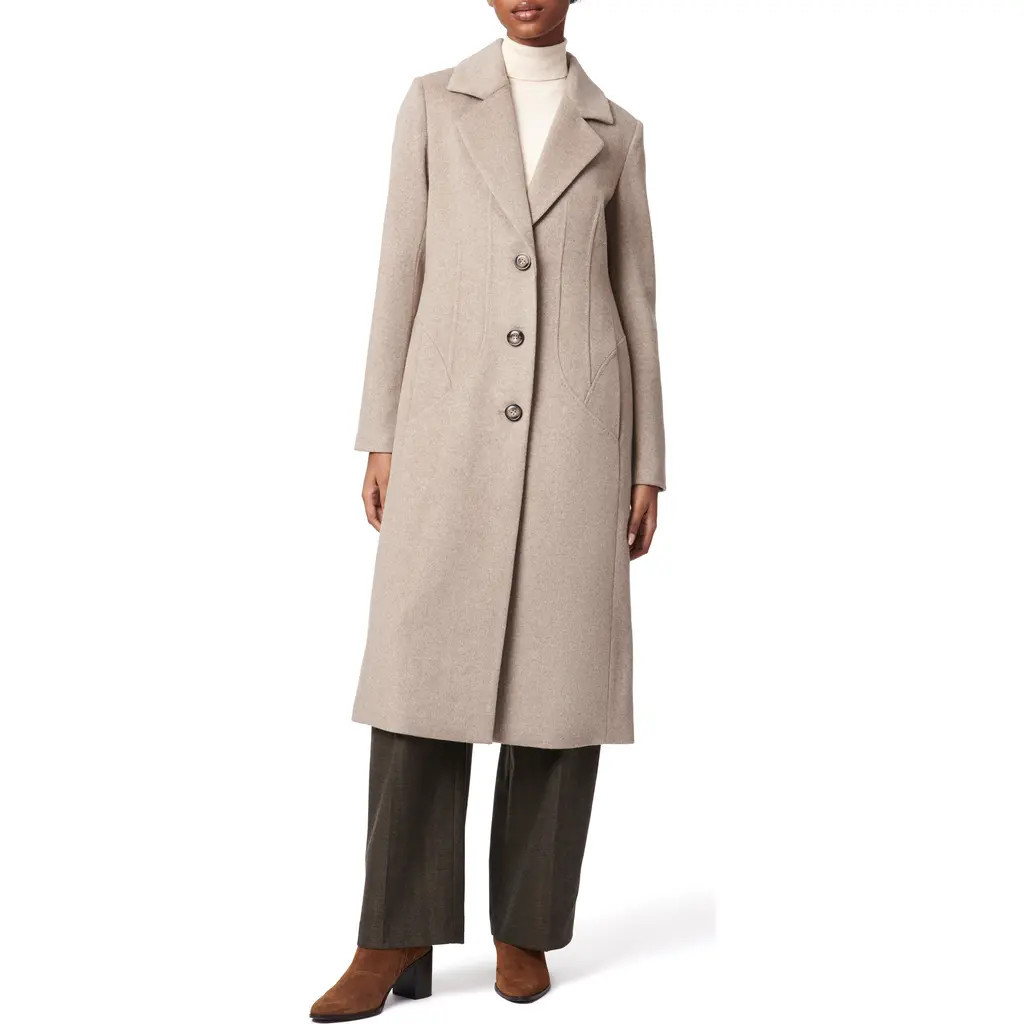Bernardo Tailored Wool Blend Coat in Heather Taupe at Nordstrom Rack, Size Small | Nordstrom Rack