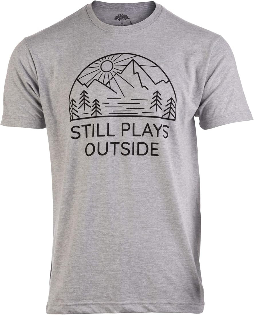 Still Plays Outside | Funny Hiking Hiker Camping Camper Outdoors Men Women Shirt | Amazon (US)
