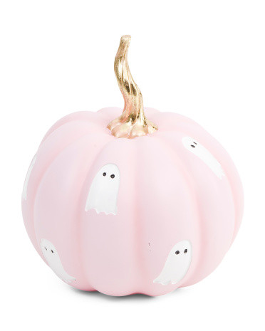 11in Outdoor Safe Pumpkin With Ghosts Decor | TJ Maxx