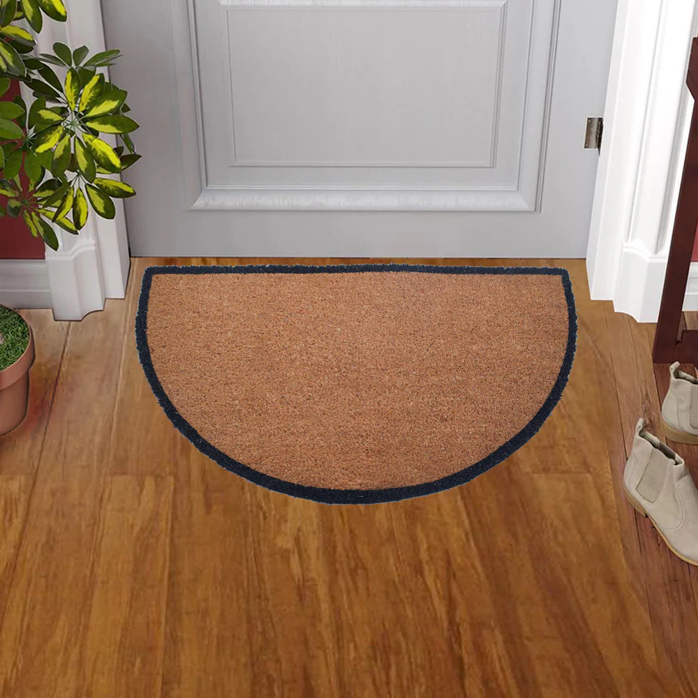 Style Selections Natural Coir/Latex Non-Slip Grip Indoor or outdoor Door Mat Rubber in Black | WG... | Lowe's