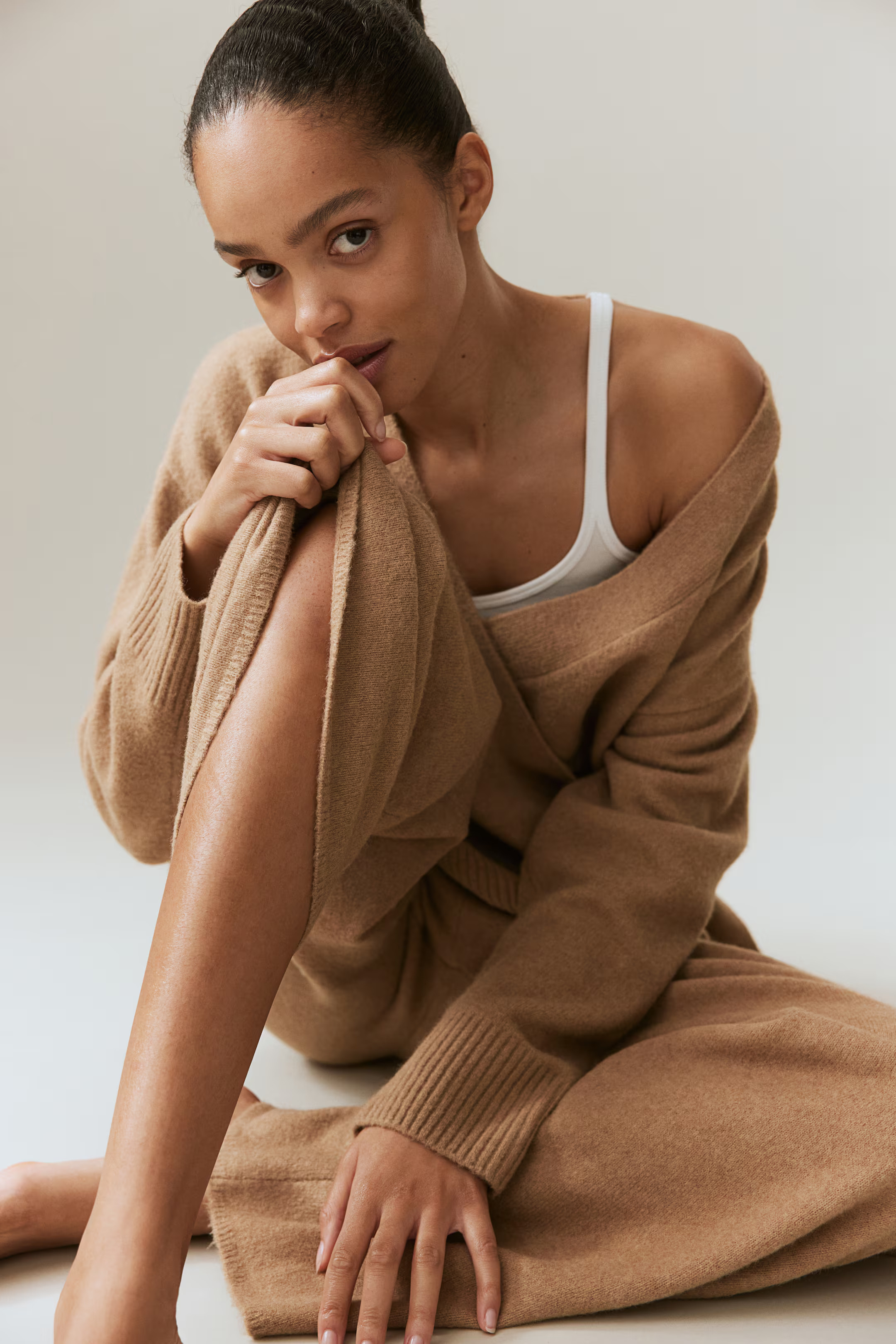 Fine-knit Pants - Dark beige - Ladies | H&M US | H&M (US + CA)