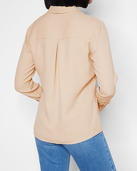 Solid Portofino Shirt | Express