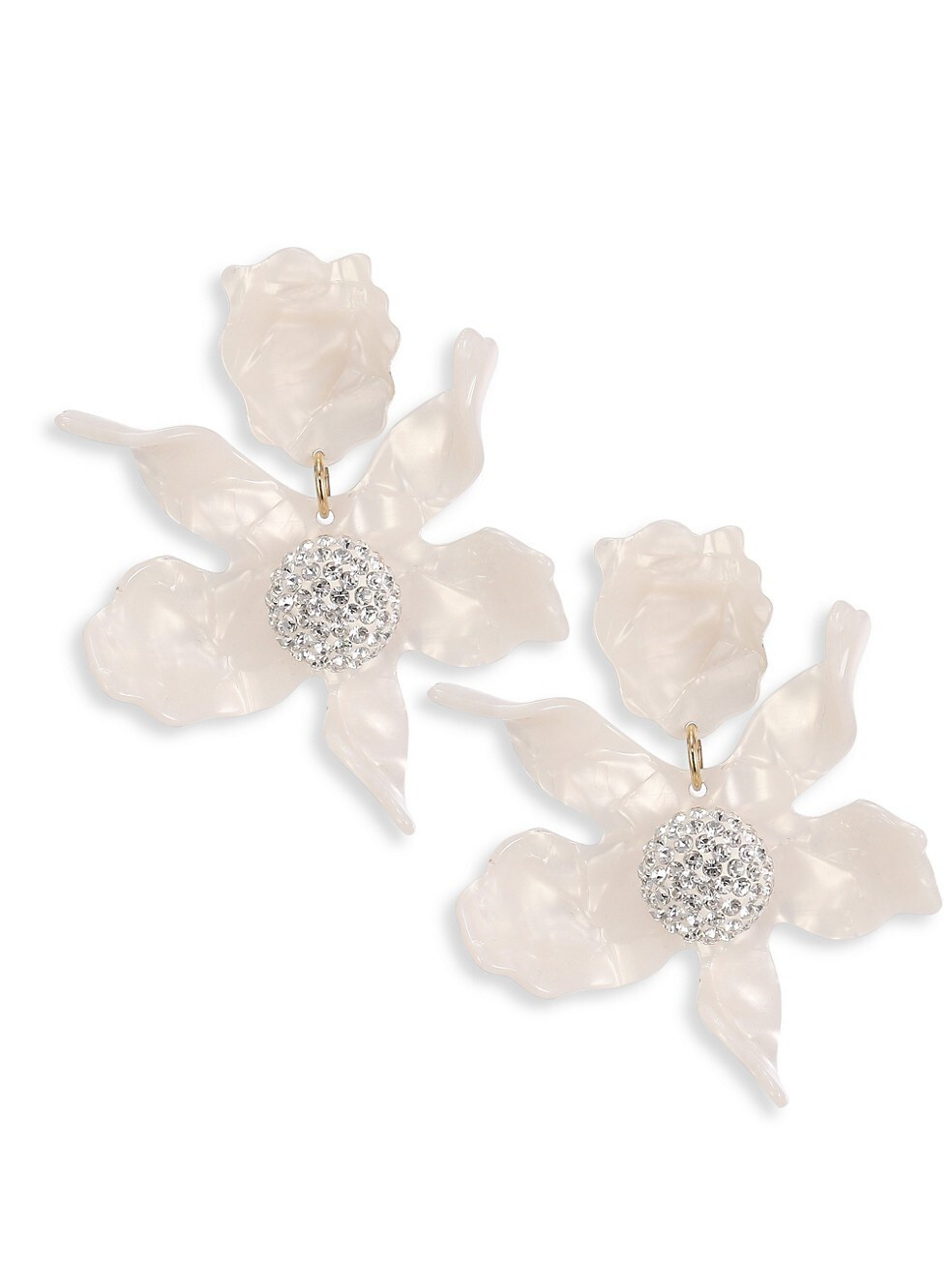 Lele Sadoughi Crystal Lily Clip-On Earrings | Saks Fifth Avenue