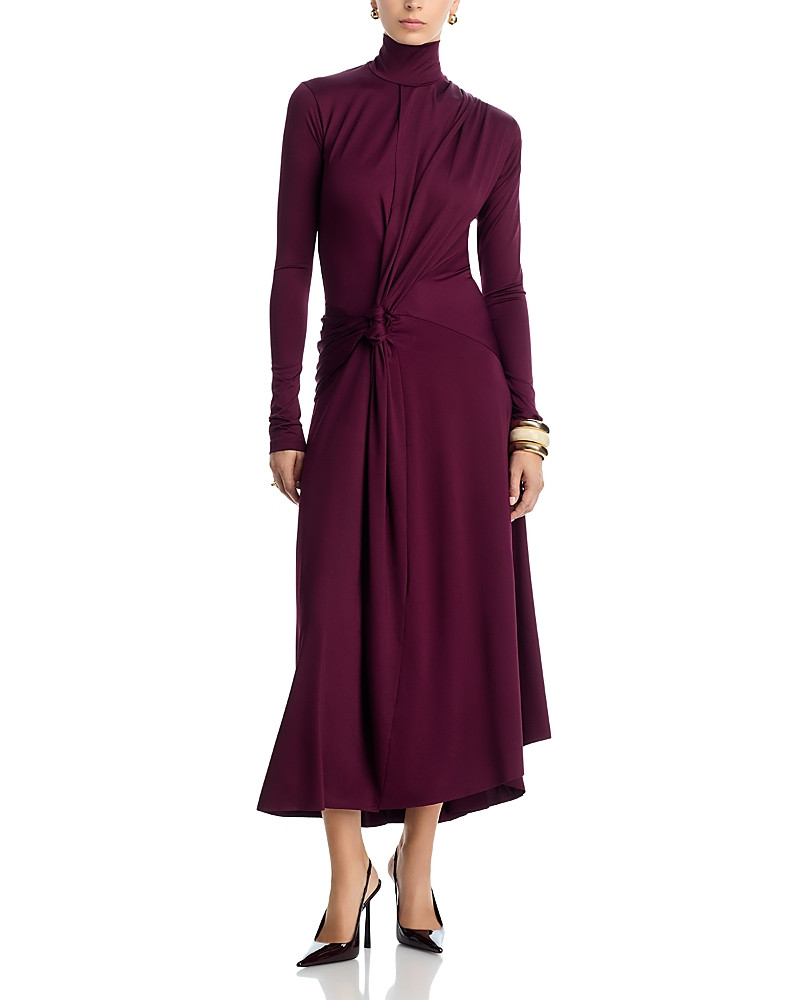 Victoria Beckham Twist Detail High Neck Midi Dress | Bloomingdale's (US)