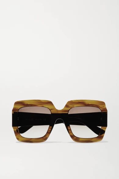 Oversized square-frame tortoiseshell acetate sunglasses | NET-A-PORTER (UK & EU)