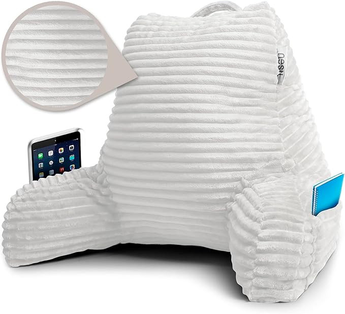 Nestl Reading Pillow with Shredded Memory Foam, Luxe Cut Plush Back Pillow for Sitting Up in Bed,... | Amazon (US)
