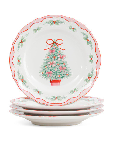 Set Of 4 Pinkmas Salad Plates | Entertaining | Marshalls | Marshalls