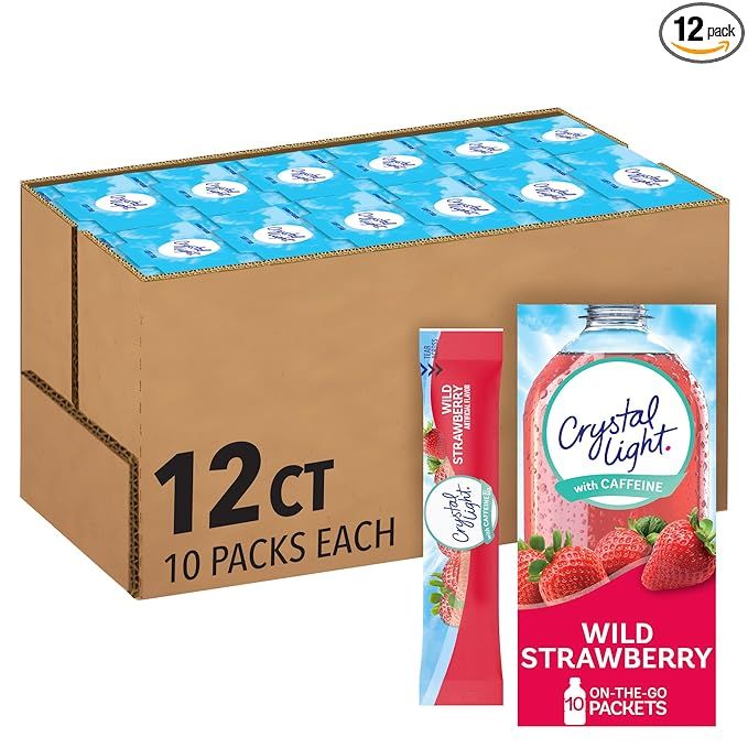 Crystal Light Sugar-Free Wild Strawberry On-The-Go Powdered Drink Mix 120 Count-10 Count (Pack of... | Amazon (US)