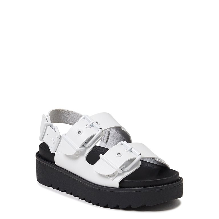 Madden NYC Girls 2 Buckle Flatform Sandals, Sizes 12-6 | Walmart (US)