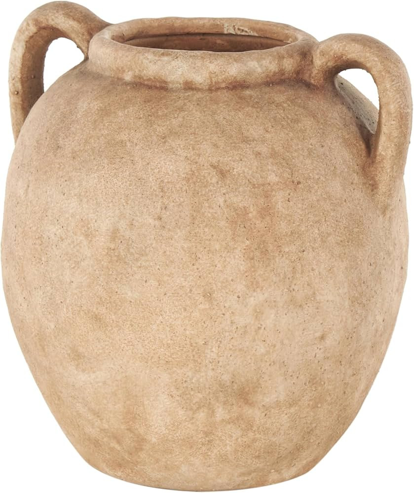 Deco 79 Ceramic Vase Antique Style Textured with Handles, 10" x 9" x 10", Copper | Amazon (US)