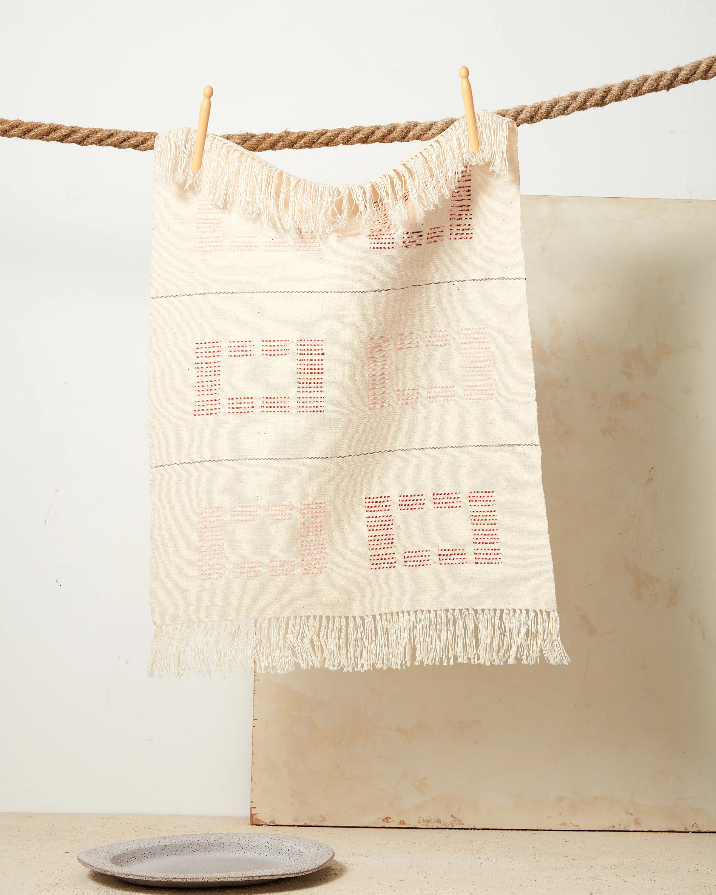 Blocks Towel - Rust | MINNA