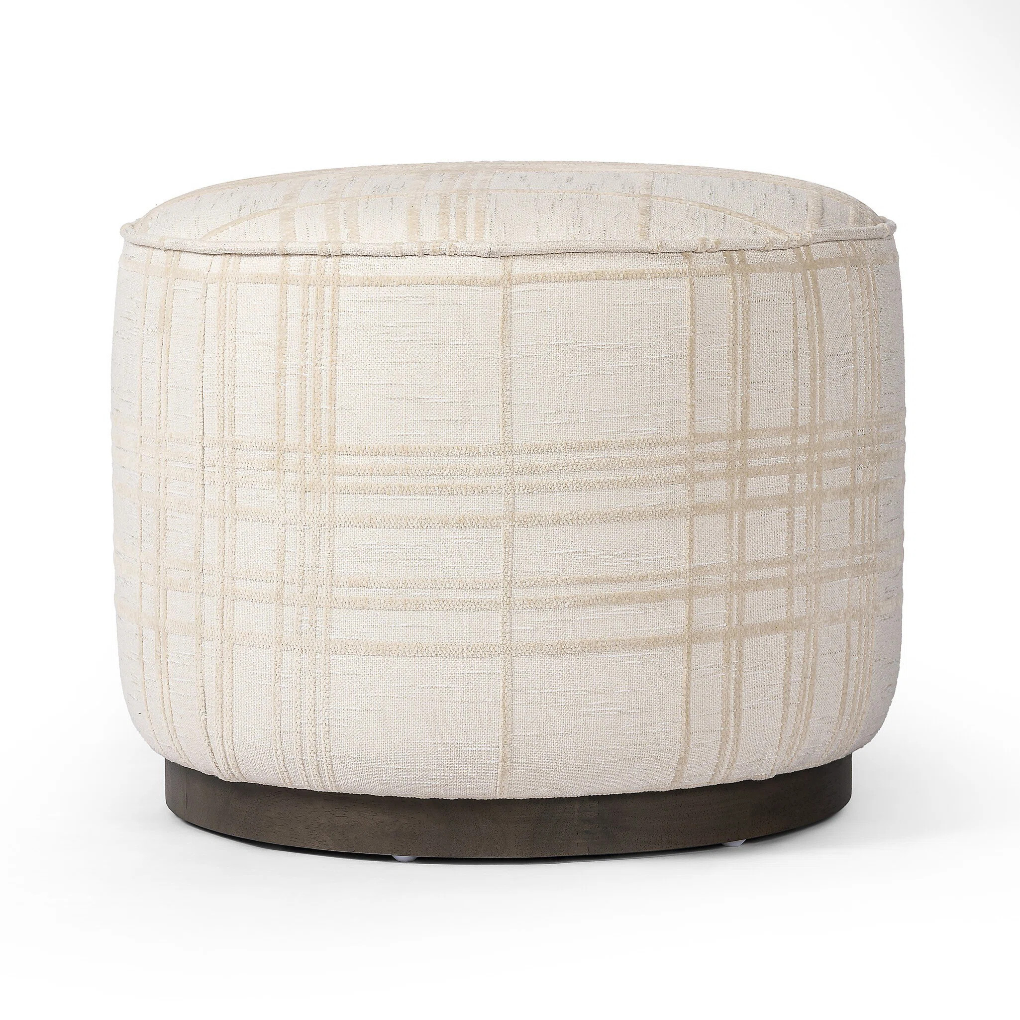 Rema Panella 22" Wide Round Standard Ottoman | Wayfair North America