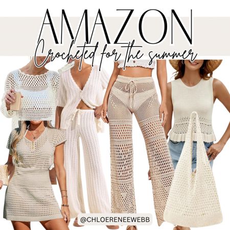 Favorite crocheted outfits and accessories for the summer! All from Amazon and so cute! 

trending, trending outfits, summer fashion, swimwear, resort wear, vacation outfit, pool outfit, beach outfit, cruise outfit, spring outfit, amazon style, amazon fashion, bathing suit cover up, crocheted

#LTKswim #LTKtravel #LTKstyletip