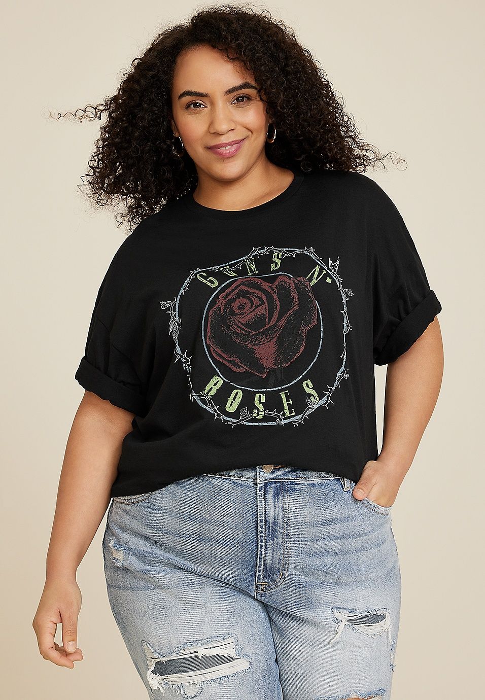 Plus Size Guns N Roses Graphic Tee | Maurices