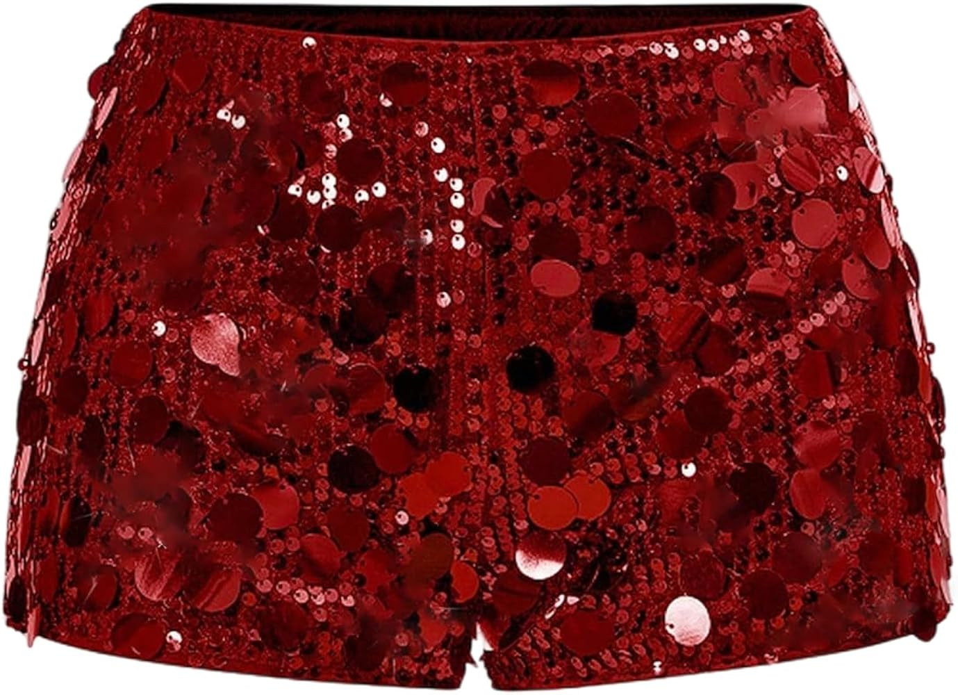 SOLY HUX Women's Sparkly Sequin Low Rise Micro Booty Shorts Rave Clubwear | Amazon (US)