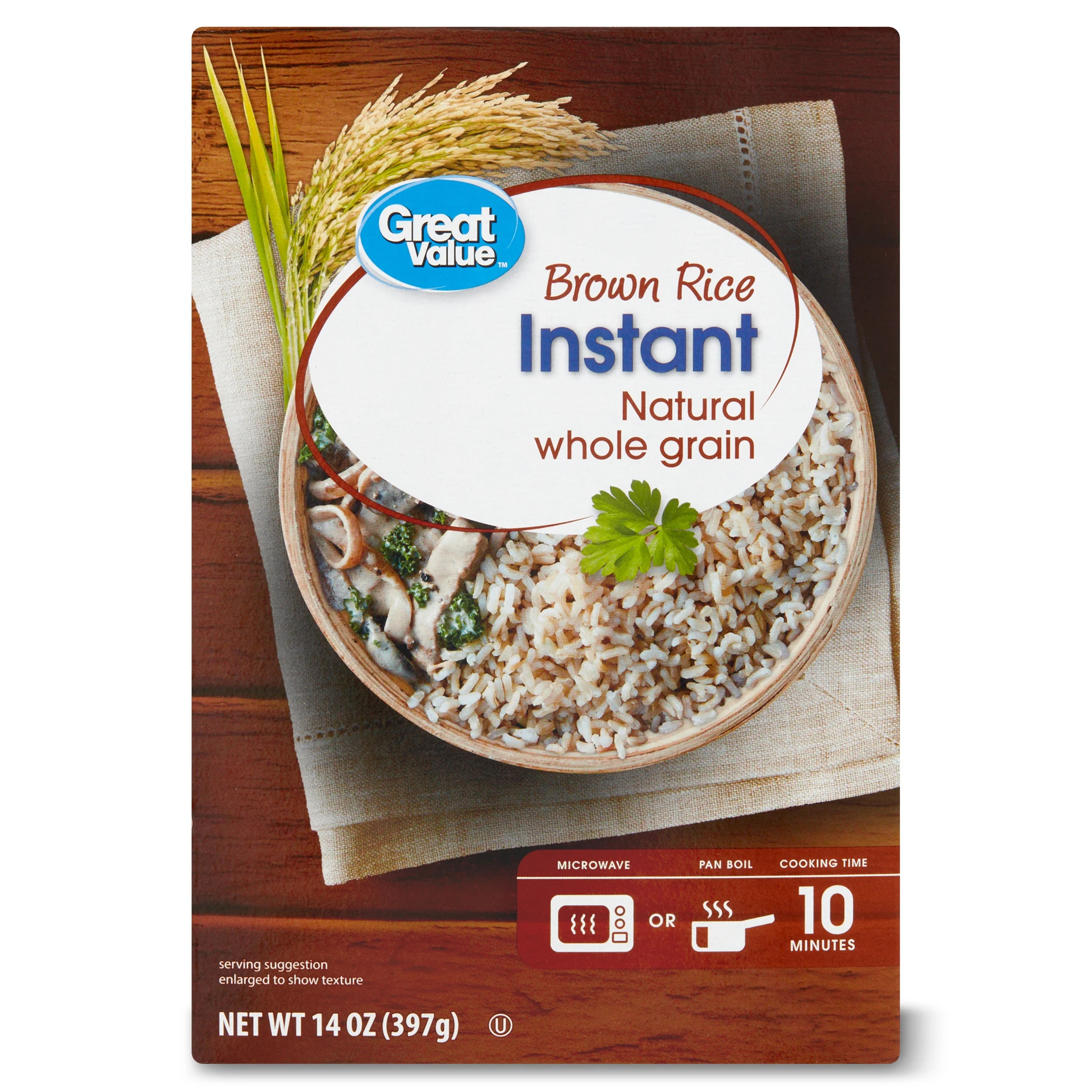 Great Value Brown Rice Instant, 14 oz | Walmart (US)