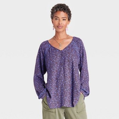 Women's Long Sleeve V-Neck Tunic Top - Knox Rose™ | Target