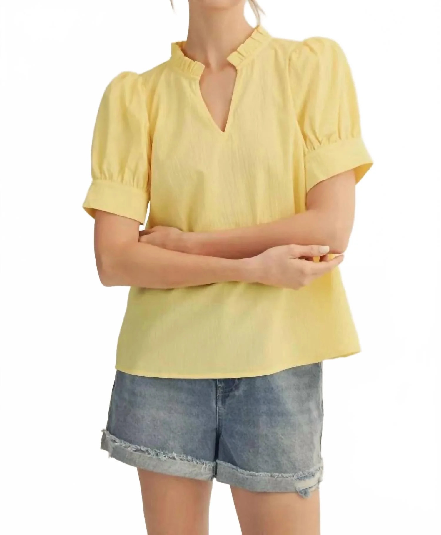 Butter Me Up Top In Butter Yellow | Shop Simon