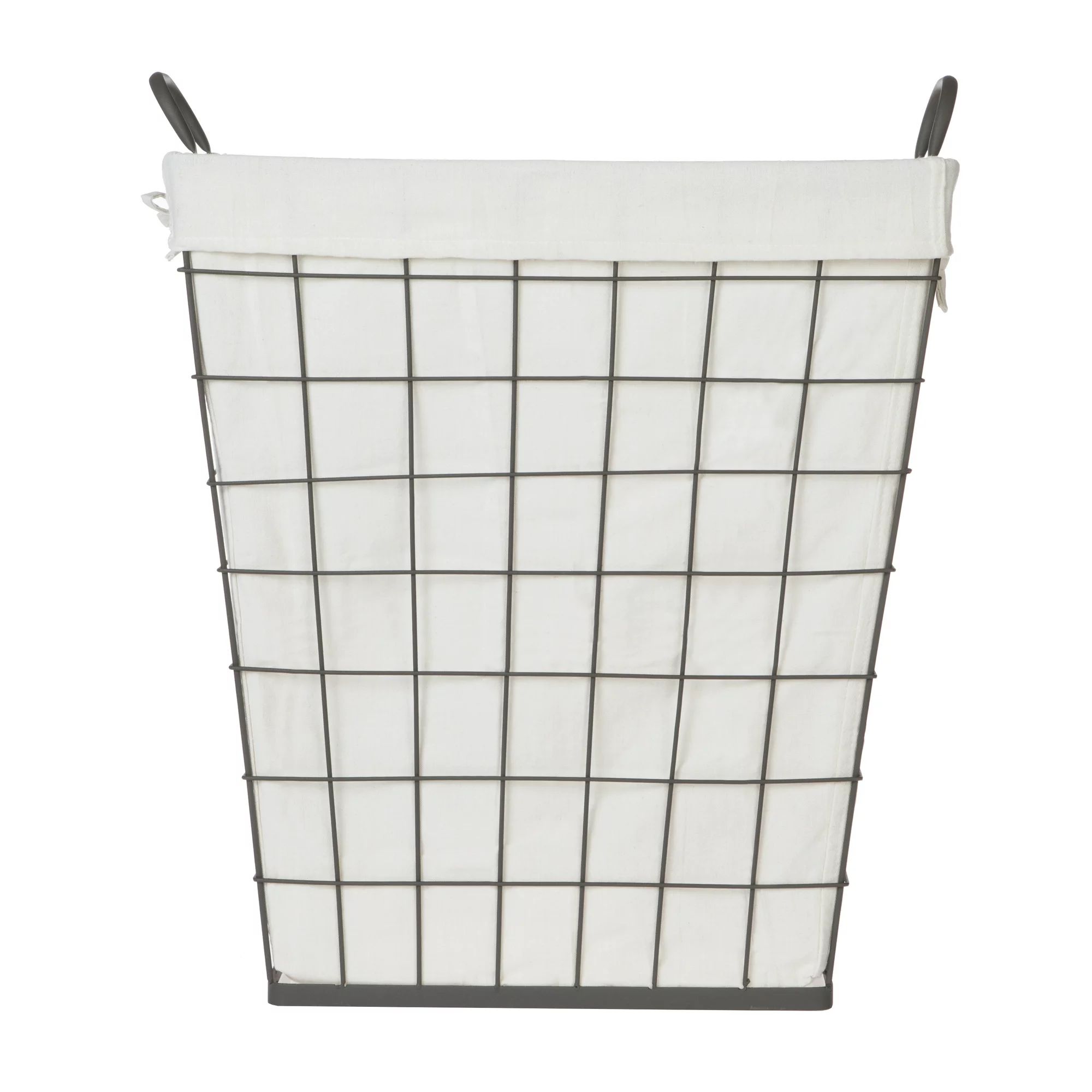 Better Homes & Gardens Antique Gray Wire Clothes Hamper with Liner | Walmart (US)