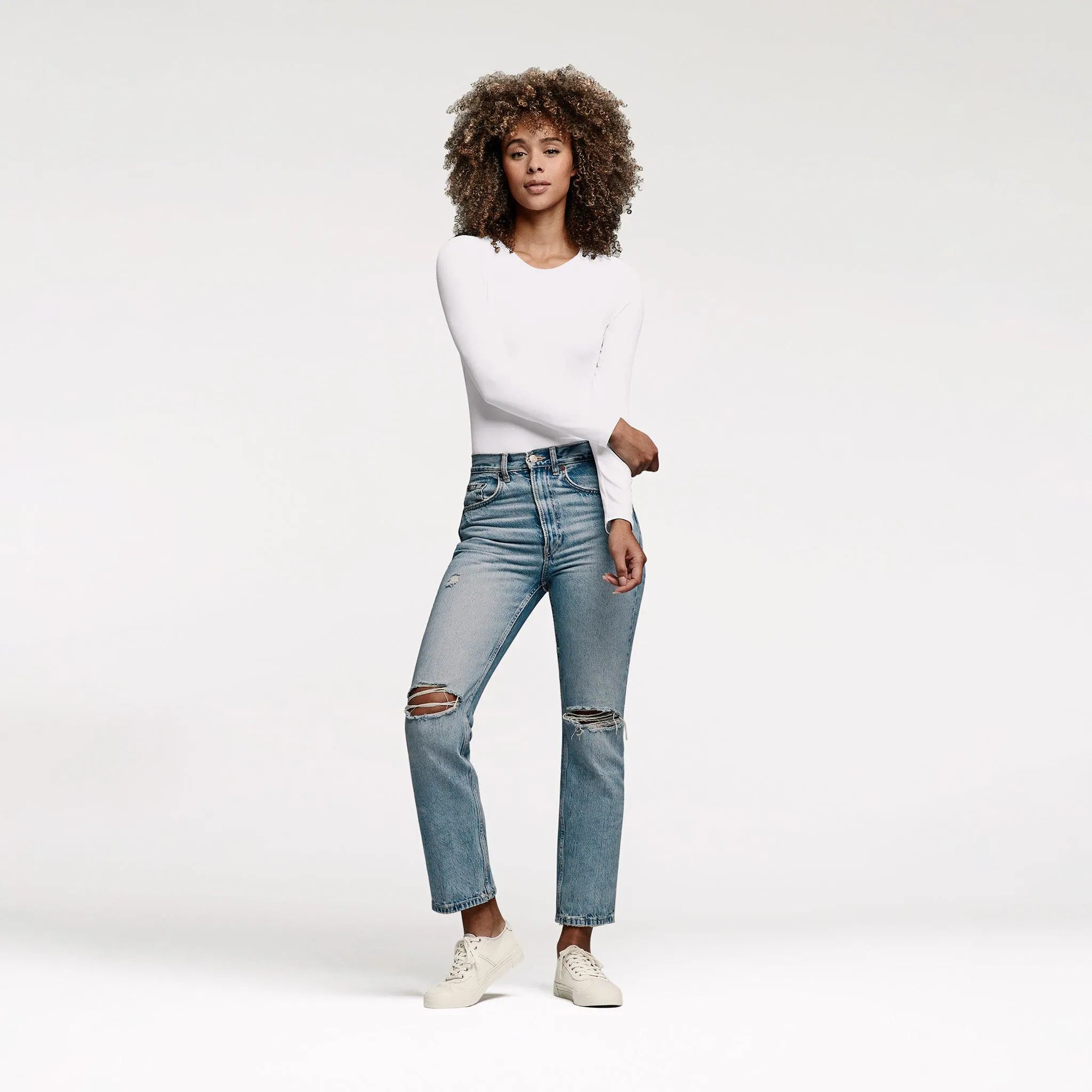 Long Sleeve Crewneck Bodysuit | nuuds