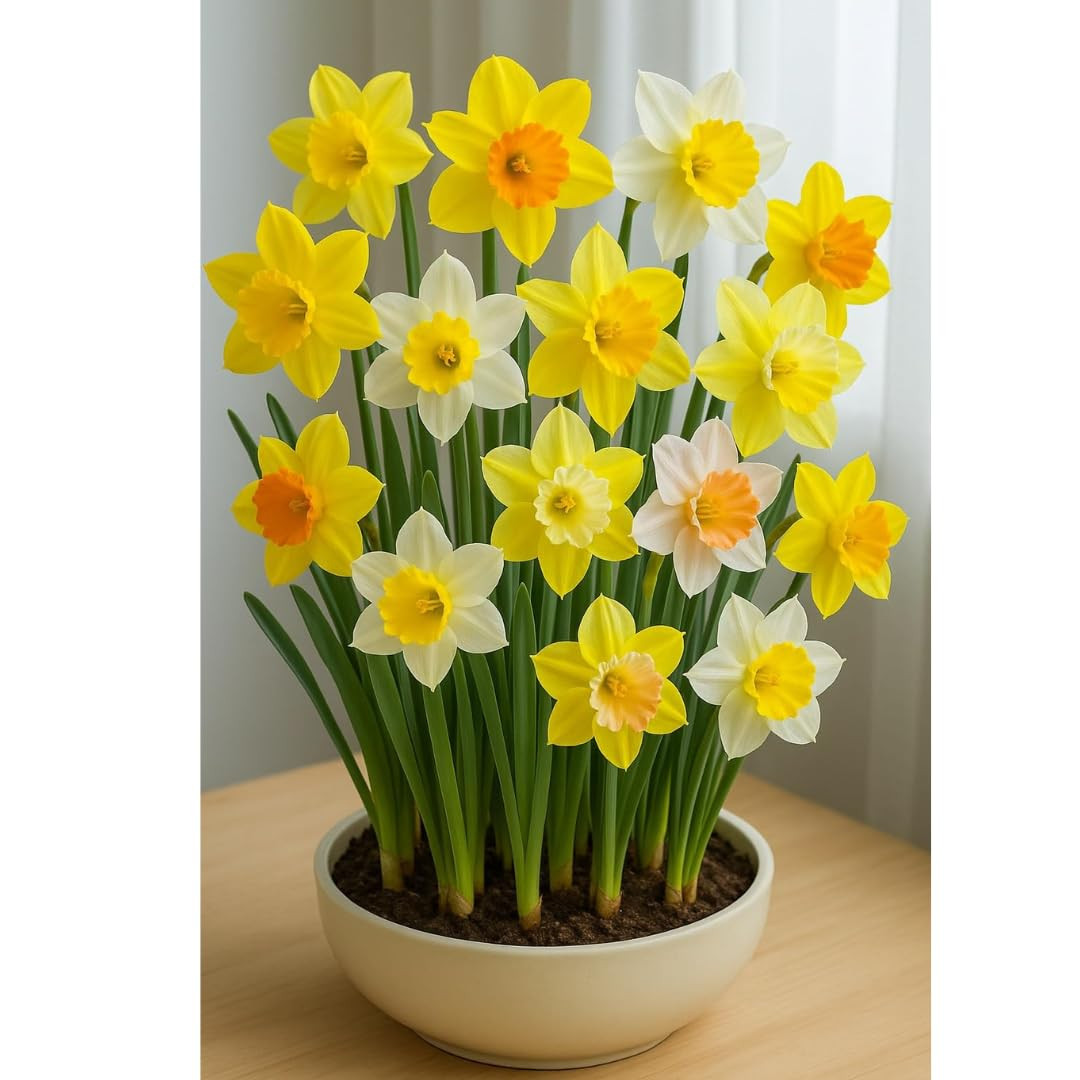 Indoor Pre-Chilled Dutch Mixed Daffodil Bulbs for Forcing Indoors - Easy to Grow in Dirt Indoors ... | Amazon (US)