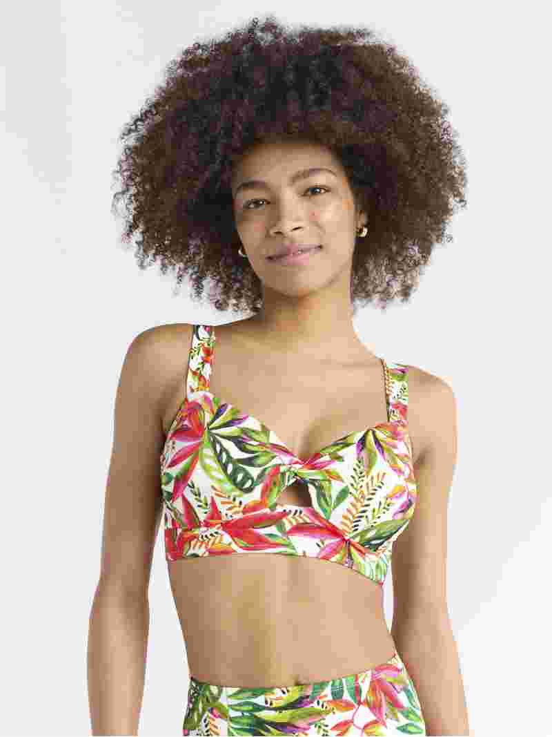 Sofia by Sofia Vergara Women's Twist Longline Bikini Top, Sizes XS-XL - Walmart.com | Walmart (US)