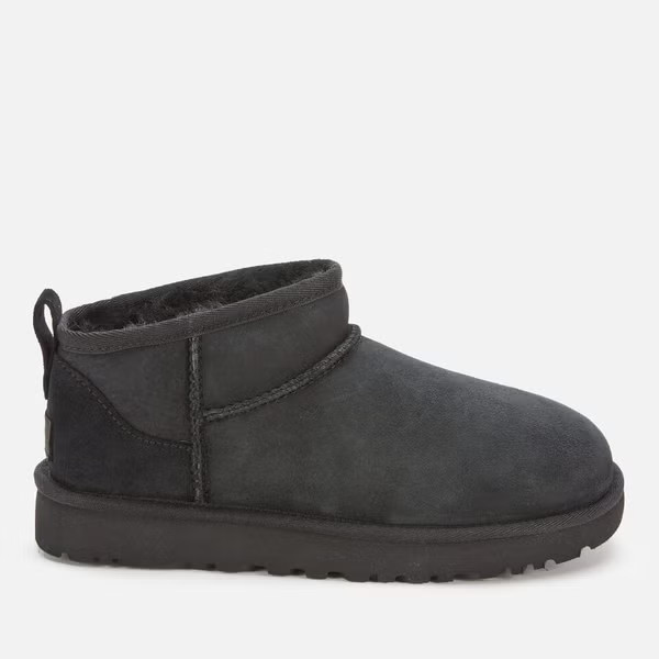 UGG Women's Classic Ultra Mini Sheepskin Boots - Black | The Hut (UK)