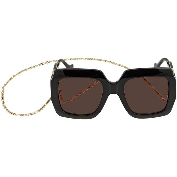 Gucci GG1022S 005 Women's Full Rim Shiny Black Frame Sunglasses | Walmart (US)