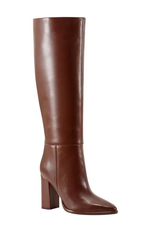 Marc Fisher LTD Lannie Knee High Boot in Dark Brown Leather at Nordstrom, Size 10 Regular Calf | Nordstrom