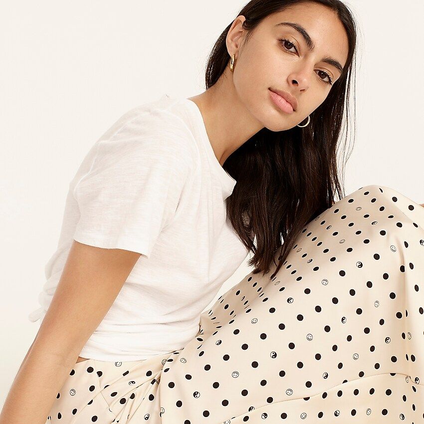 Pull-on slip skirt in mixed dots | J.Crew US