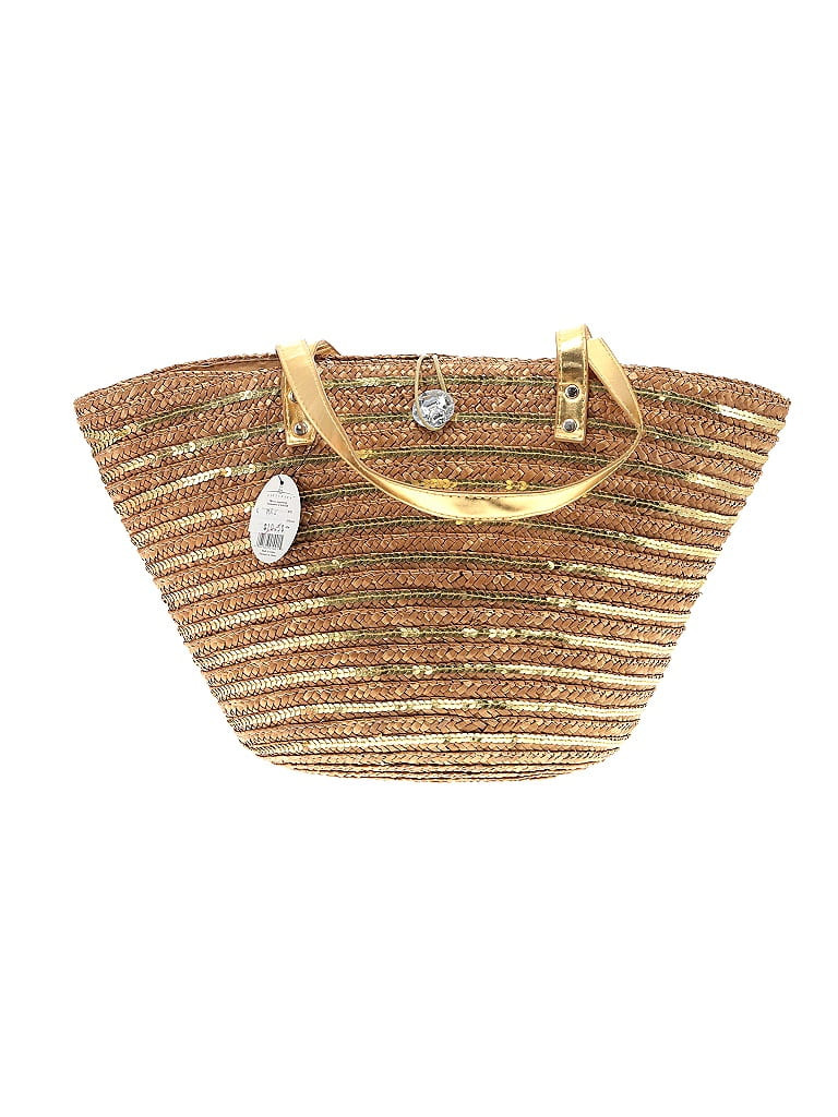 Assorted Brands 100% Straw Brown Gold Tote One Size - 56% off | thredUP