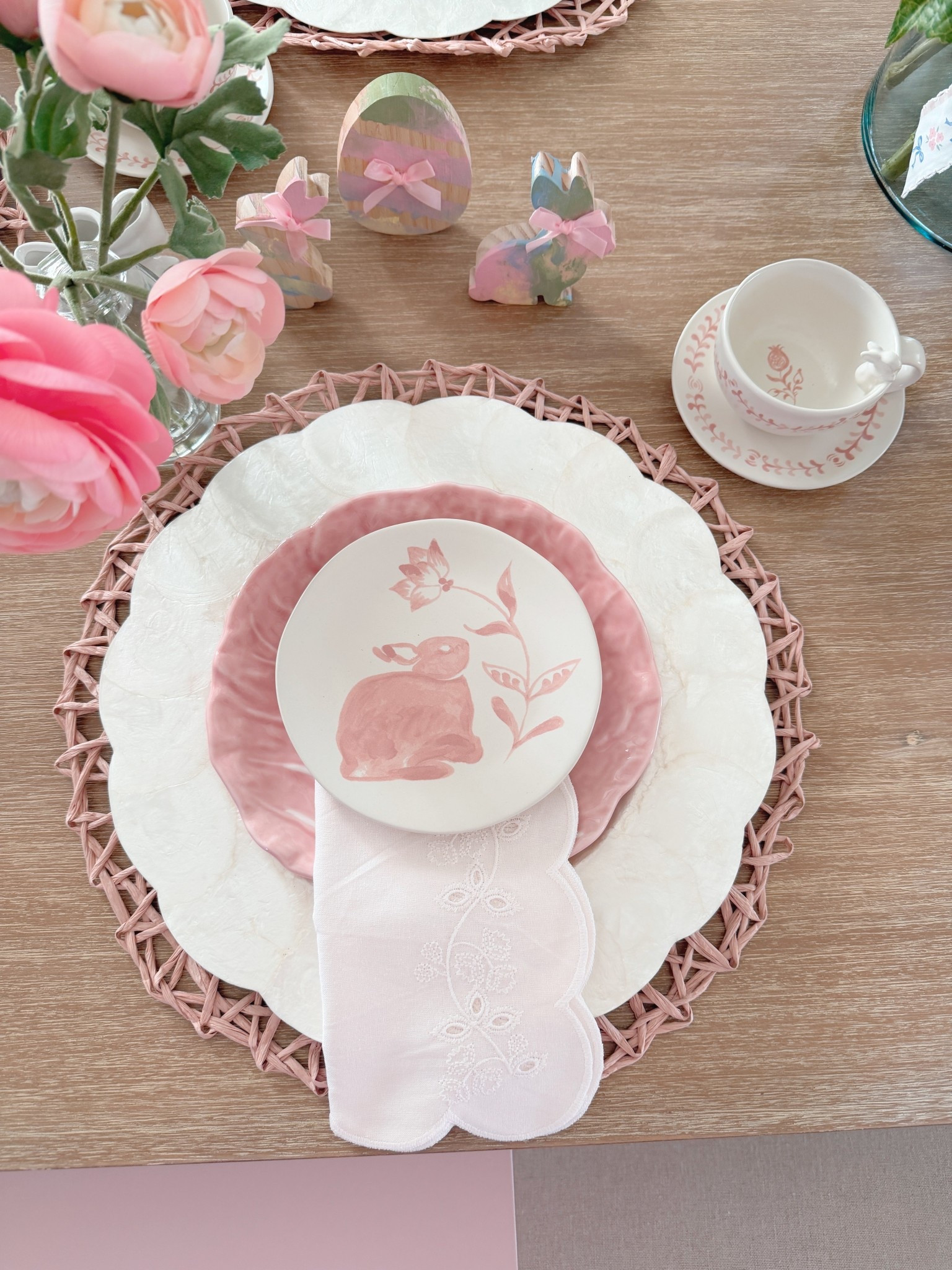 Easter tablescape Is coming together ￼

#LTKHome #LTKmomlife #LTKSeasonal