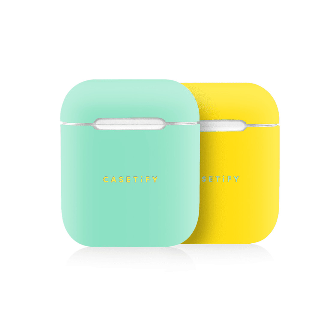 Neon AirPods Case Skin (2 sets) - Exxxtra (Yellow / Turquoise) | Casetify