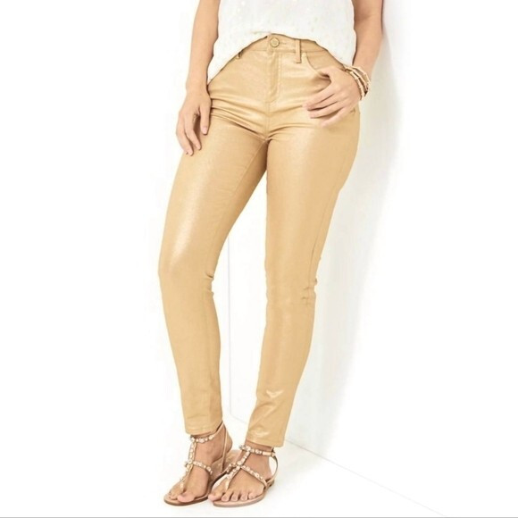 Lilly Pulitzer Gold High Waisted Jeans Size 8 | eBay US