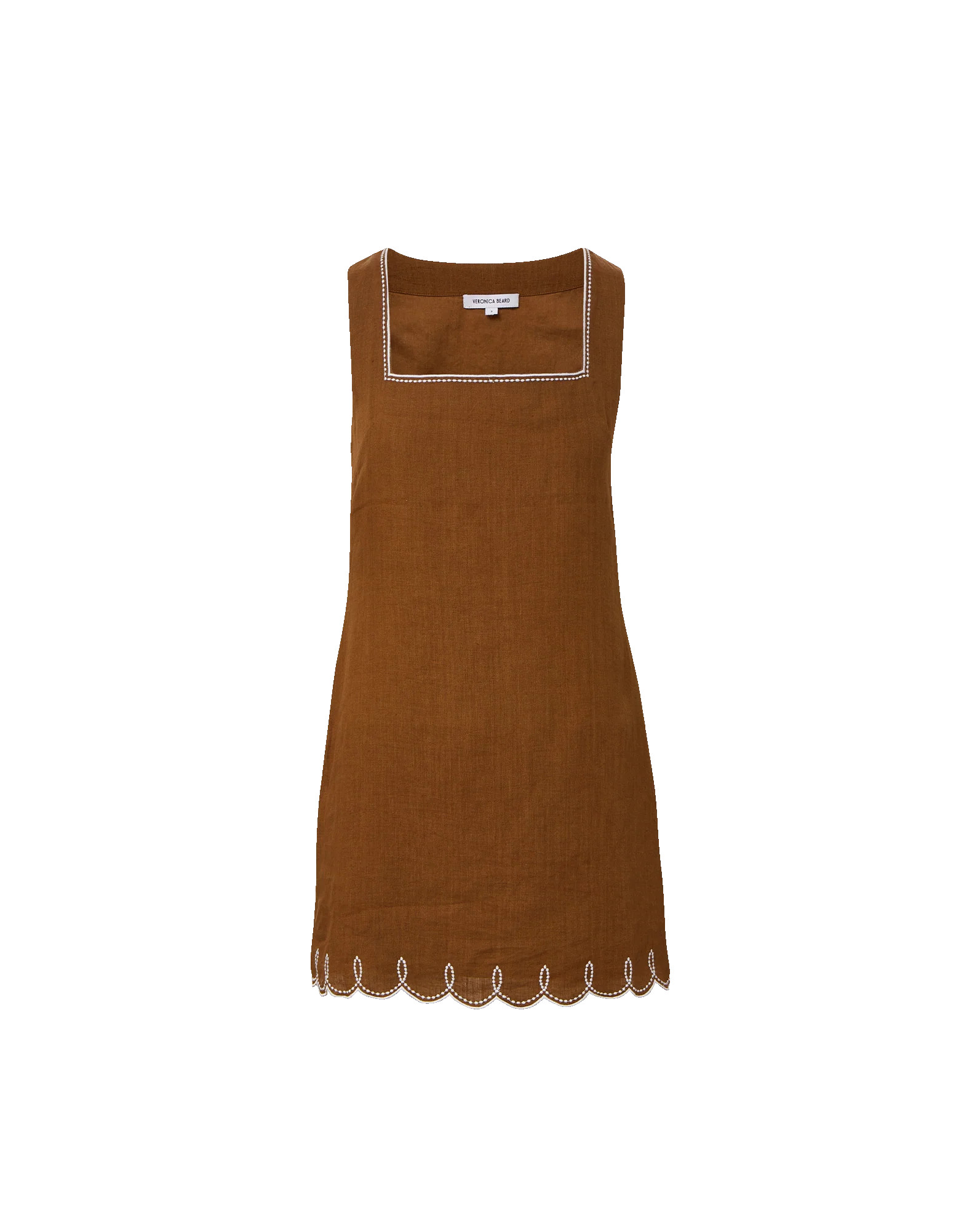 Shanice Linen Mini Dress in Light Brown | Veronica Beard | Veronica Beard
