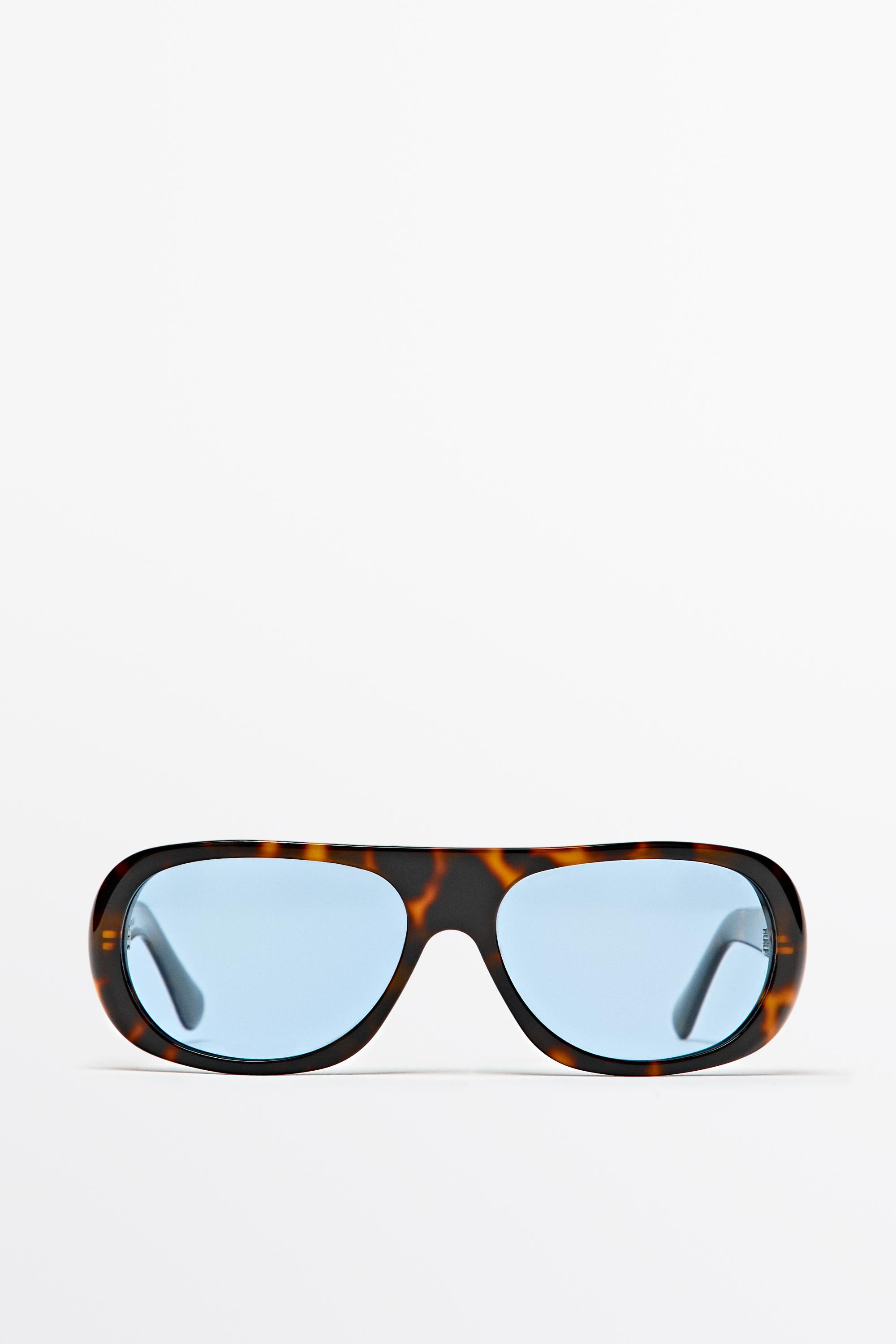 Wide tortoiseshell-effect sunglasses | Massimo Dutti UK