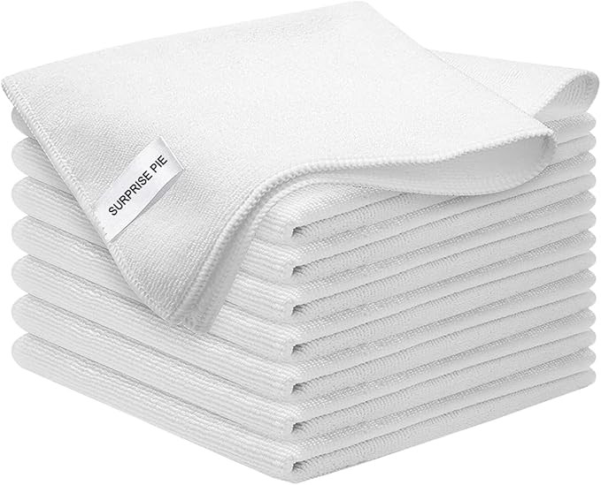 Microfiber Cleaning Cloth-8PK High Absorbent Lint-Free Scratch-Free Multi-Purpose Double-Sided Fi... | Amazon (US)