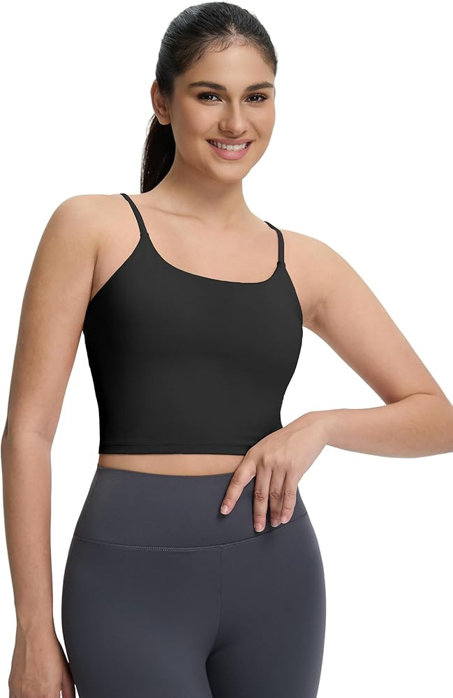 ECOPARTY Wirefree Padded Yoga Sports Bra for Women - Moisture Wicking Quick Dry Workout Crop Tank... | Amazon (US)