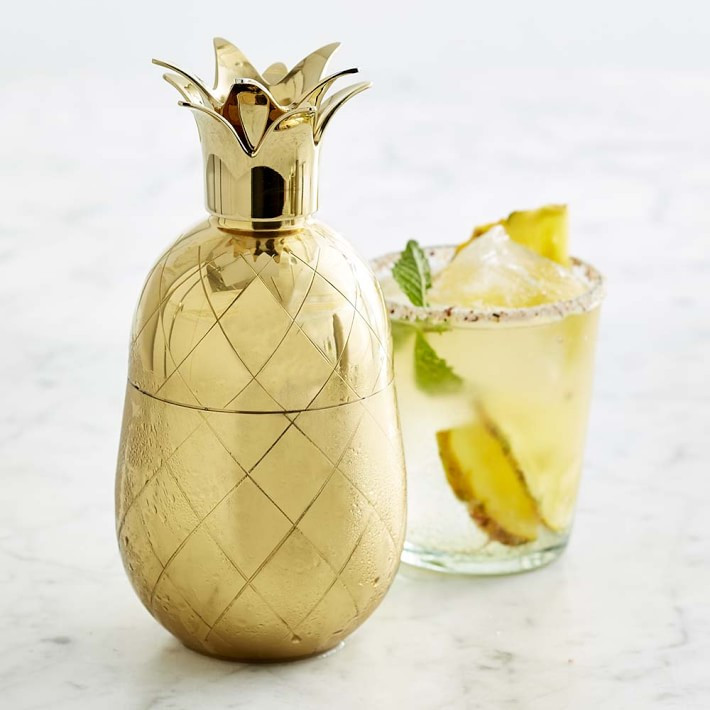 Gold Pineapple Cocktail Shaker | Williams-Sonoma