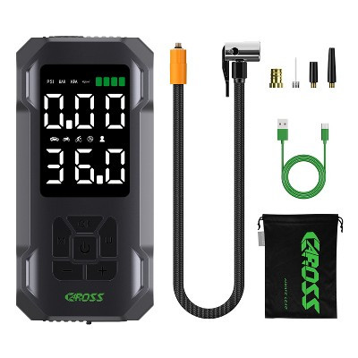 CAROSS™ Q15 Combo 150-PSI Portable Air Compressor and 7,500-mAh Portable Power Bank with Digital Display, LED Light, Adapter Nozzles, and Cloth... | Target