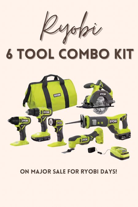 Ryobi’s 6-tool combo kit on sale for Ryobi Days! 