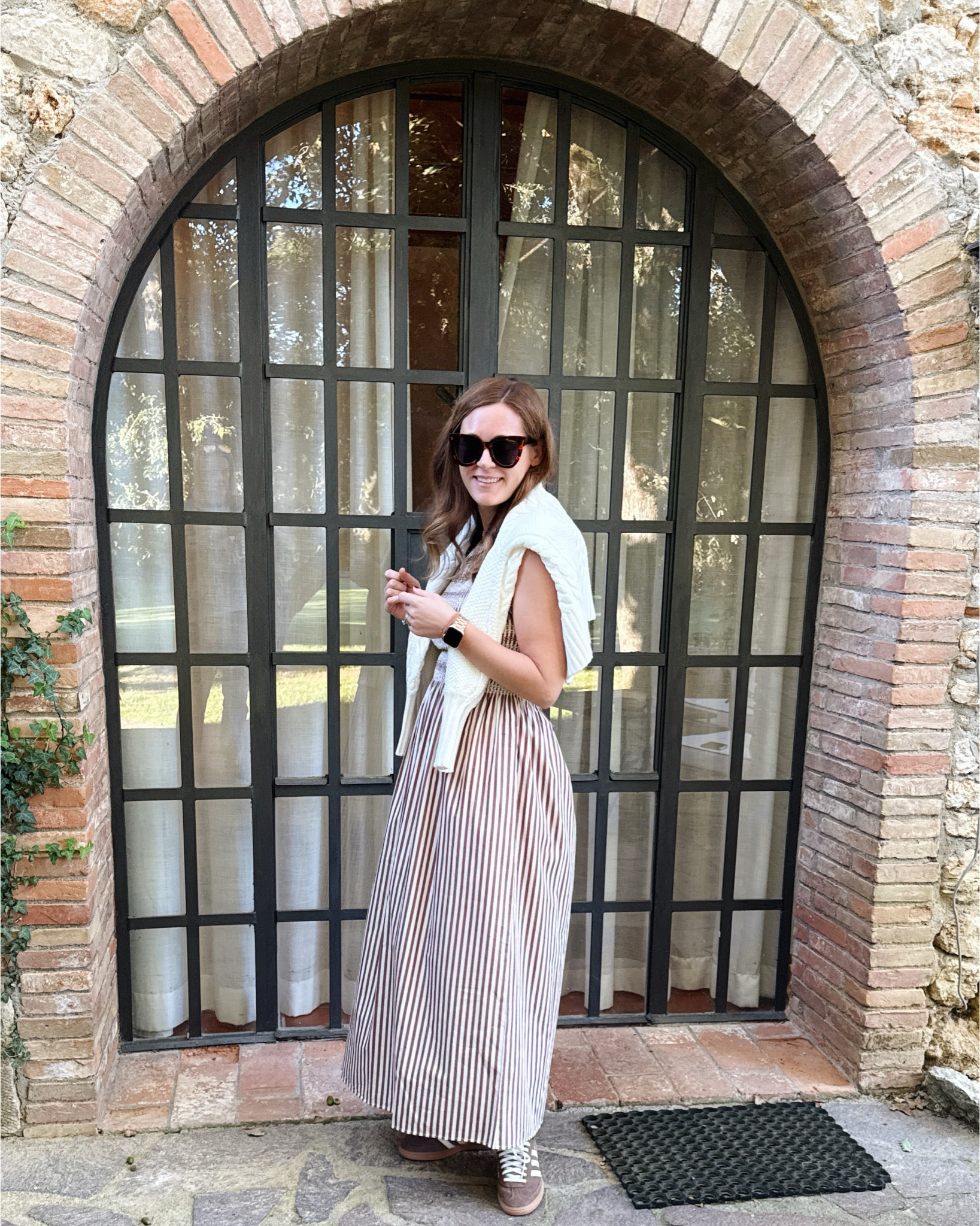 Sweater size small
Dress size XS
Shoes I’m between a 6.5/7 and went with a 6

#LTKOver40 #LTKTravel #LTKSeasonal