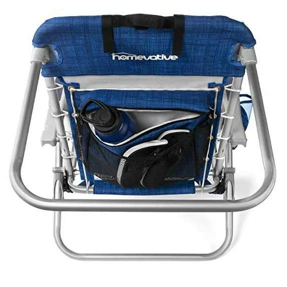 Homevative Cooler+ Folding Backpack Beach Chair with 5 Positions, Towel bar, XL Cooler Pouch, Sto... | Walmart (US)