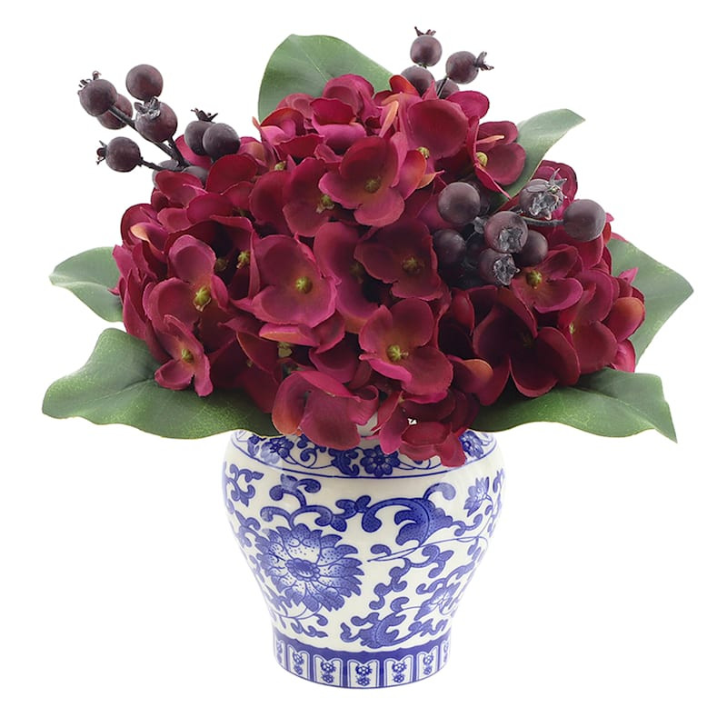 8In Polyester Hydrangea/Berry Premade | At Home