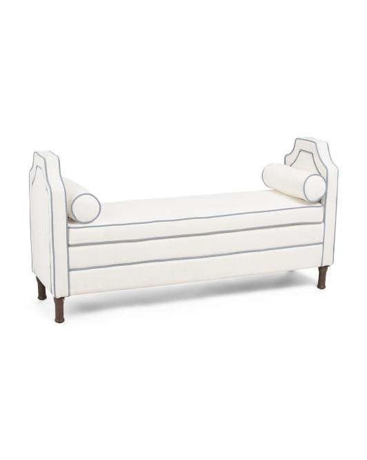 60x30x18 Arm Bench With Bolster Pillows | TJ Maxx