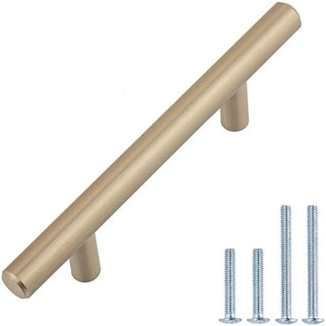 Amazon Basics Euro Bar Cabinet Handle (1/2-inch Diameter), 5.38-inch Length (3-inch Hole Center),... | Amazon (US)