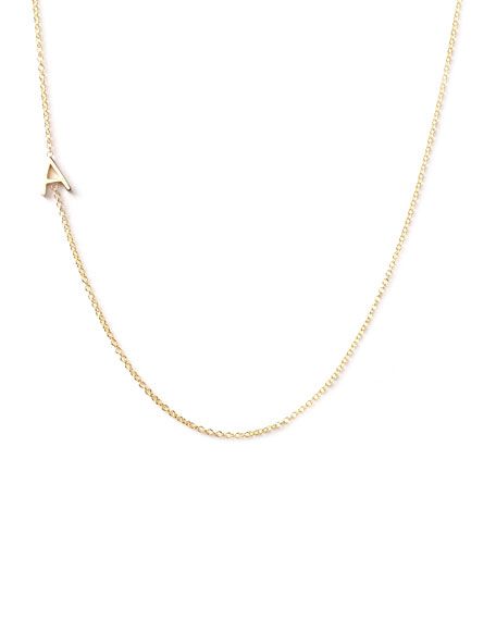 Maya Brenner Designs 14k Yellow Gold Mini Letter Necklace | Neiman Marcus